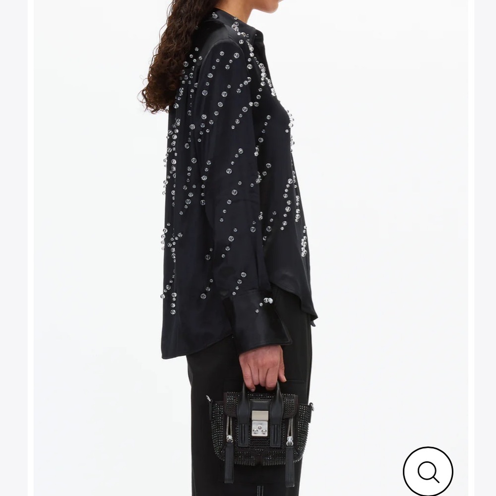 Black Studded Pashli Nano Satchel - Picture 2 of 5